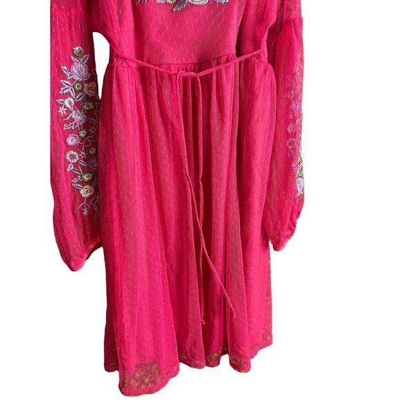 Speechless Kids Pink 2 Piece Dress Sheer Embroidered Overlay with Tank Size 14 - Picture 6 of 8